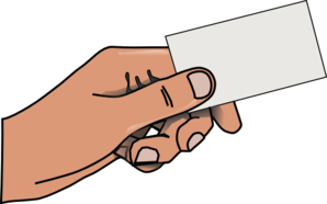 Hand With Card Clip Art